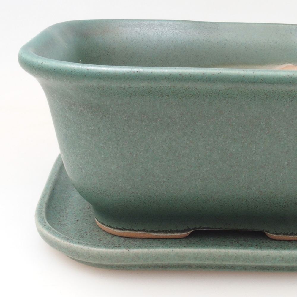 Bonsai miska + podmiska H01 - 12x9x5 cm