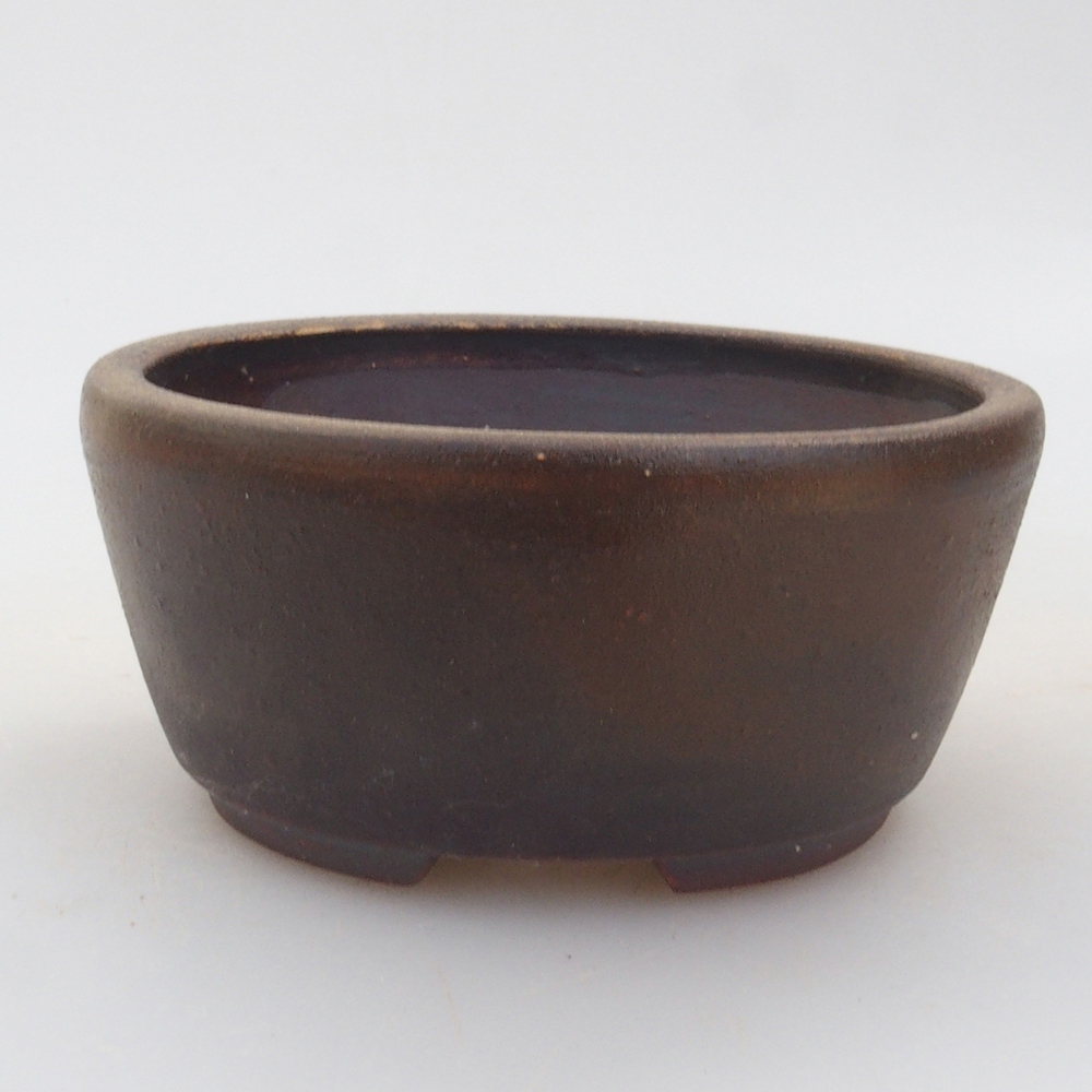 Keramická bonsai miska 10,5 x 9 x 4 cm, farba hnedá