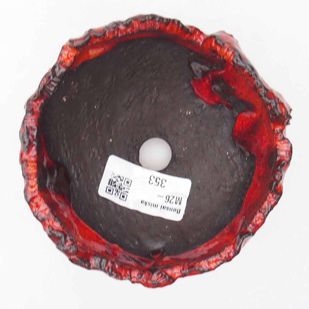 Keramická mušľa 10 x 10 x 6,5 cm , farba červená