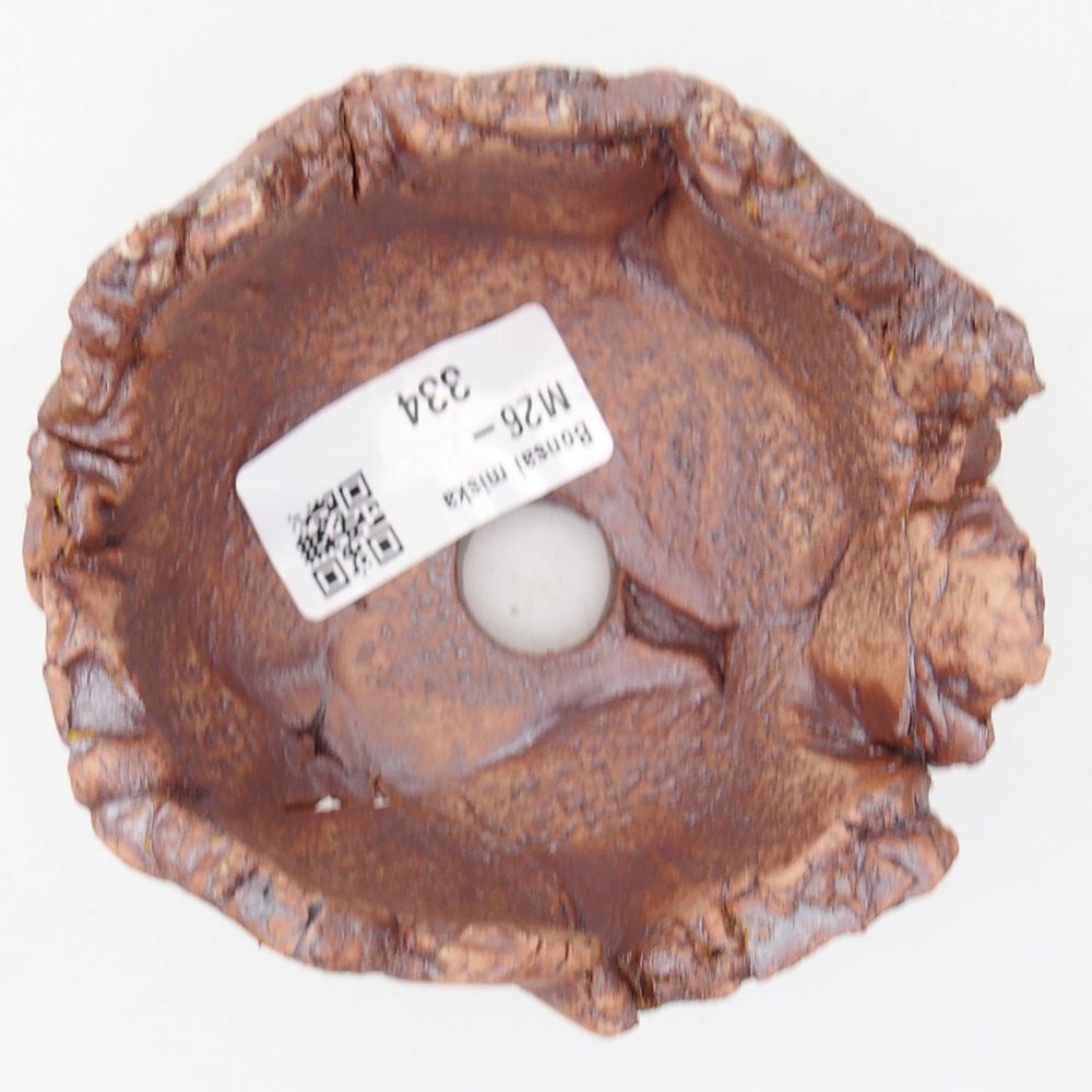 Keramická mušľa 9,5 x 8,5 x 5,5 cm , farba hnedá