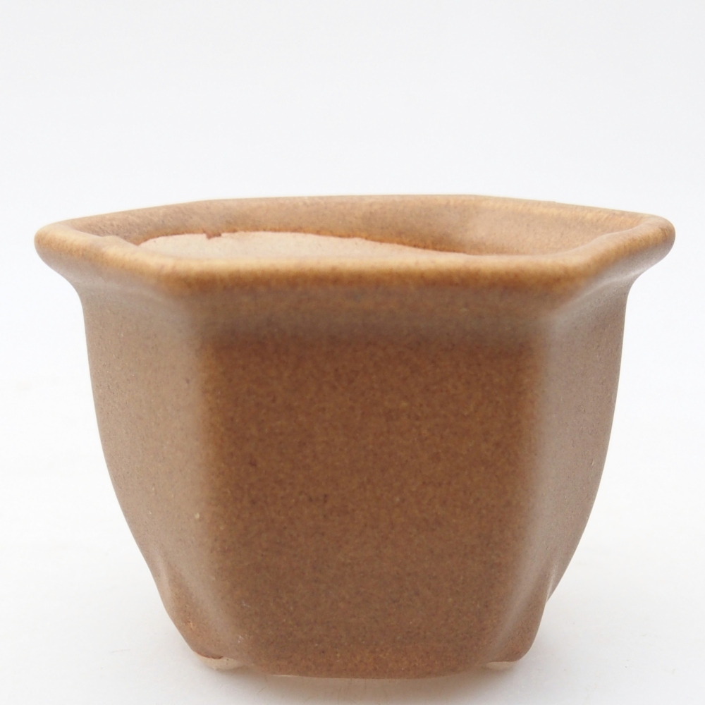 Mini bonsajová miska 7,5 x 6,5 x 5 cm, hnedá