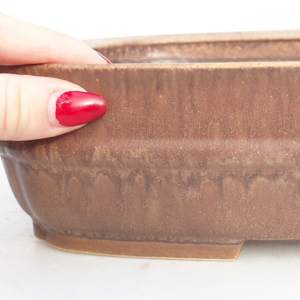 Keramická miska na bonsaje 29,5 x 24 x 7 cm, ružová