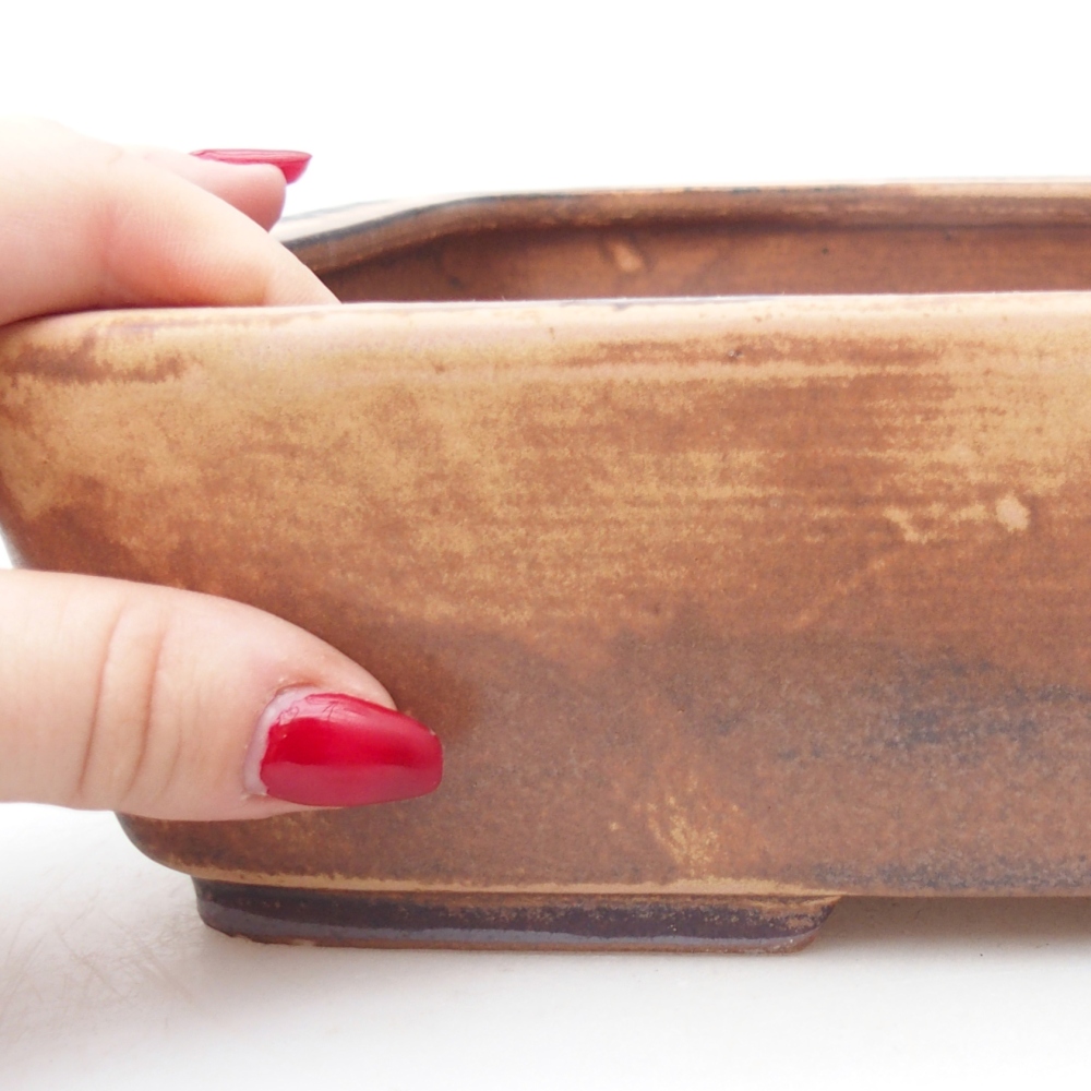 Keramická miska na bonsaje 26,5 x 20 x 6,5 cm, ružová