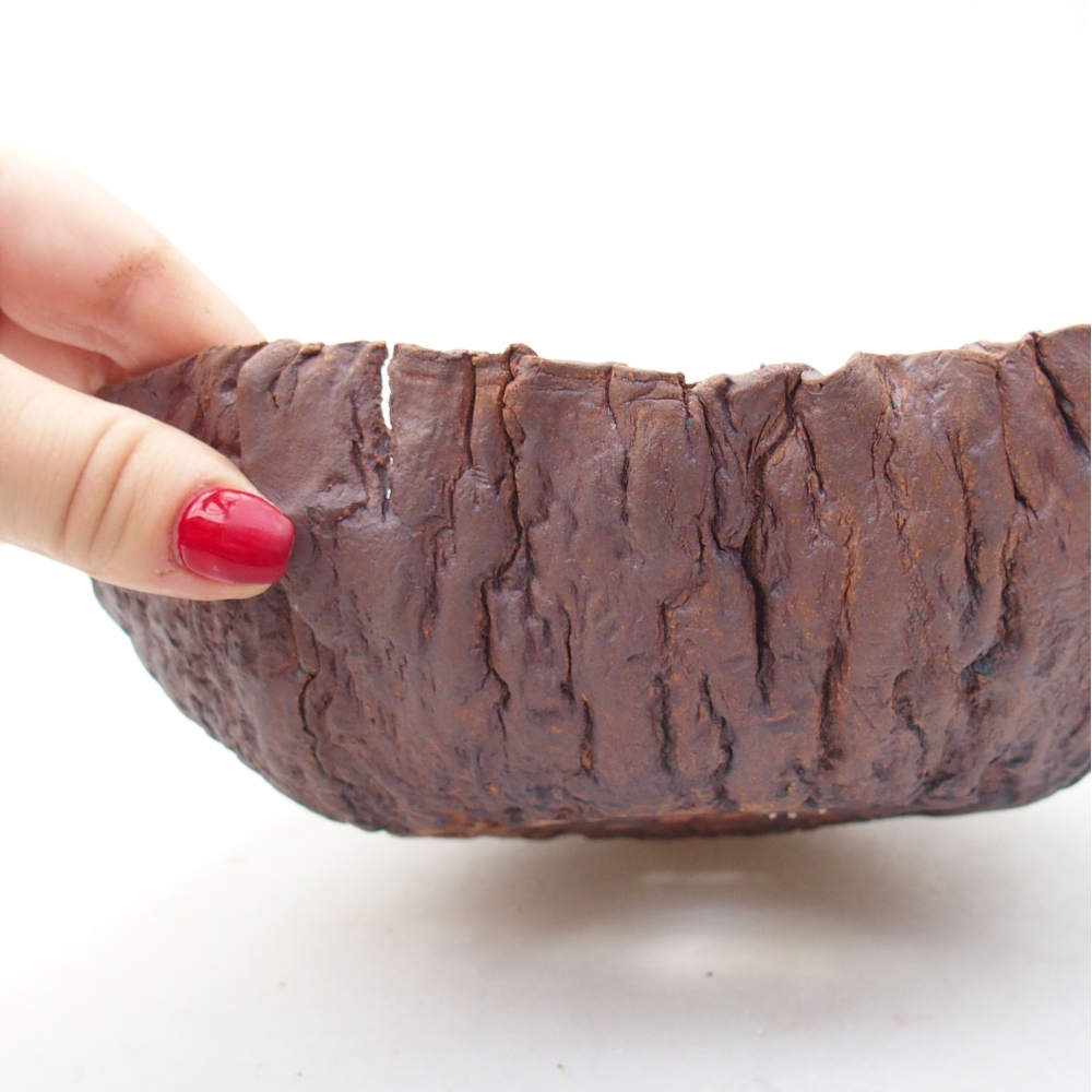 Keramická mušľa 20 x 19 x 6,5 cm , farba hnedá