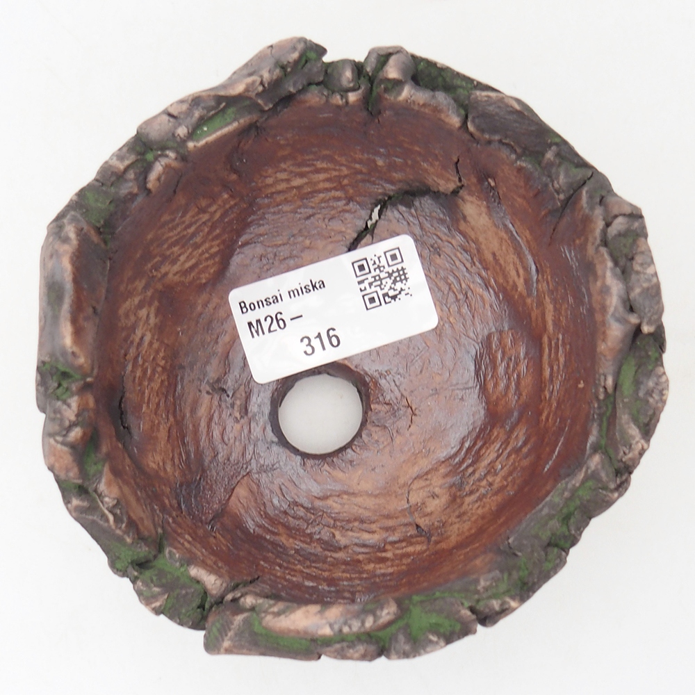 Keramická mušľa 10,5 x 10,5 x 8 cm , farba zelená