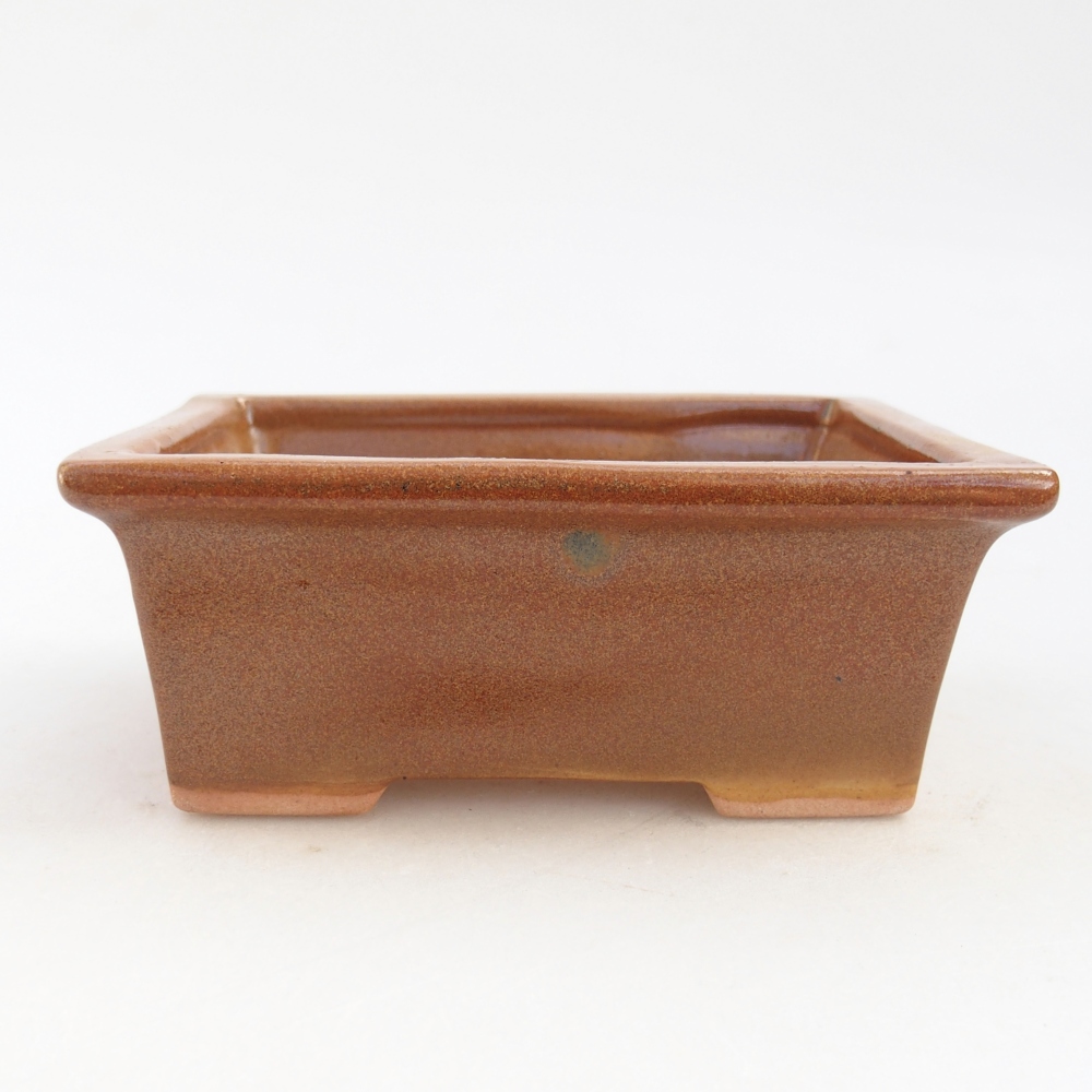 Keramická miska na bonsaje 11,5 x 9 x 4,5 cm, hnedá