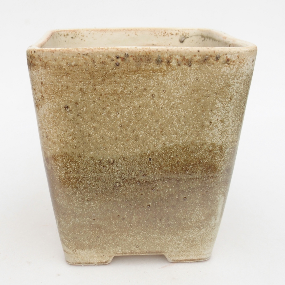 Keramická miska na bonsaje 13,5 x 13,5 x 15 cm, zelená