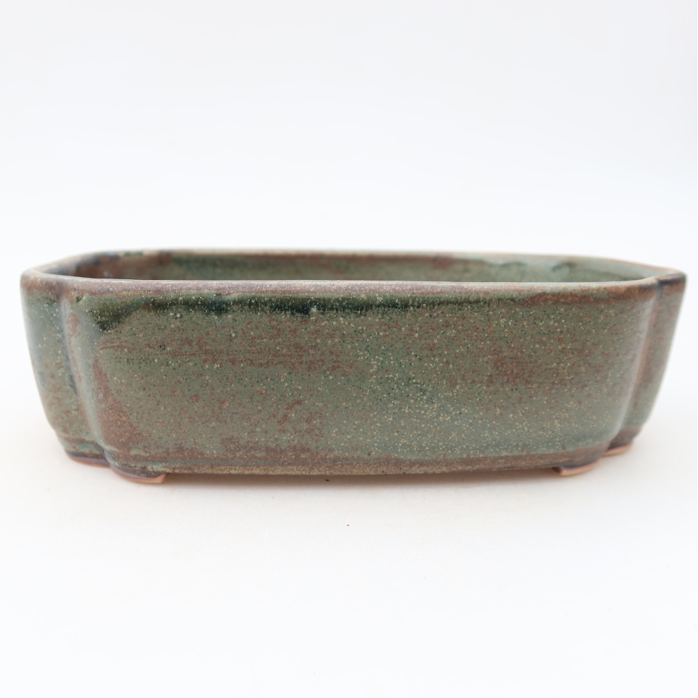 Keramická miska na bonsai 18,5 x 13 x 5 cm, farba zelená