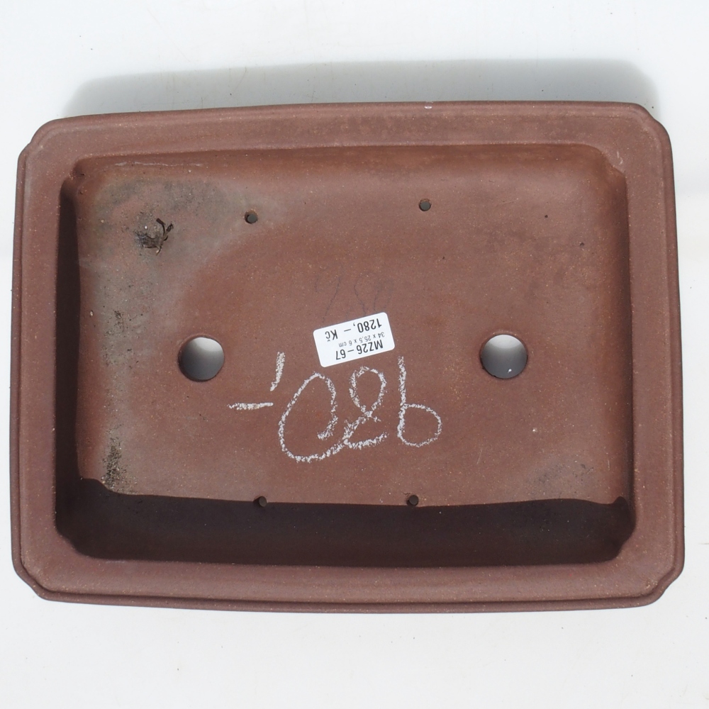 Miska na bonsaj 34 x 25,5 x 6 cm - hnedá