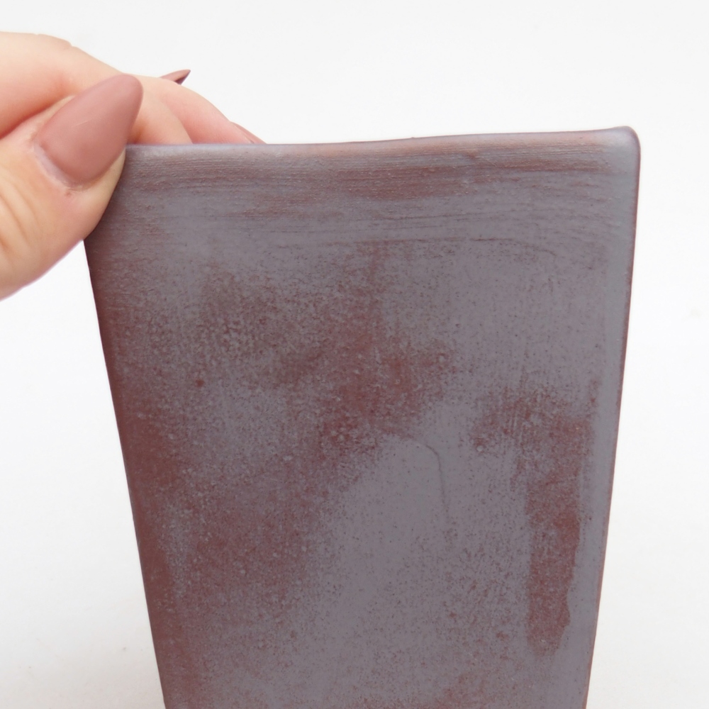 Keramická miska na bonsaje 9 x 9 x 12,5 cm, farba kovu