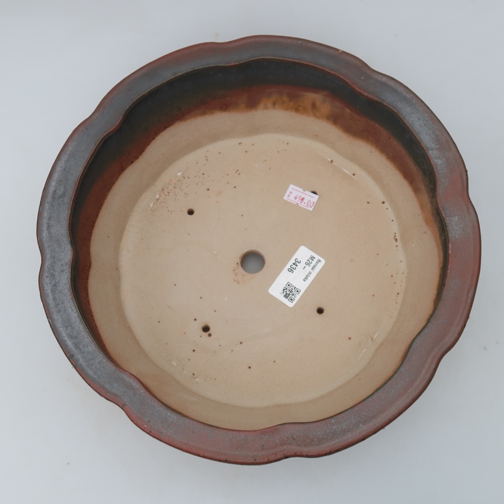 Keramická miska na bonsaje 26,5 x 26,5 x 8,5 cm, ružová