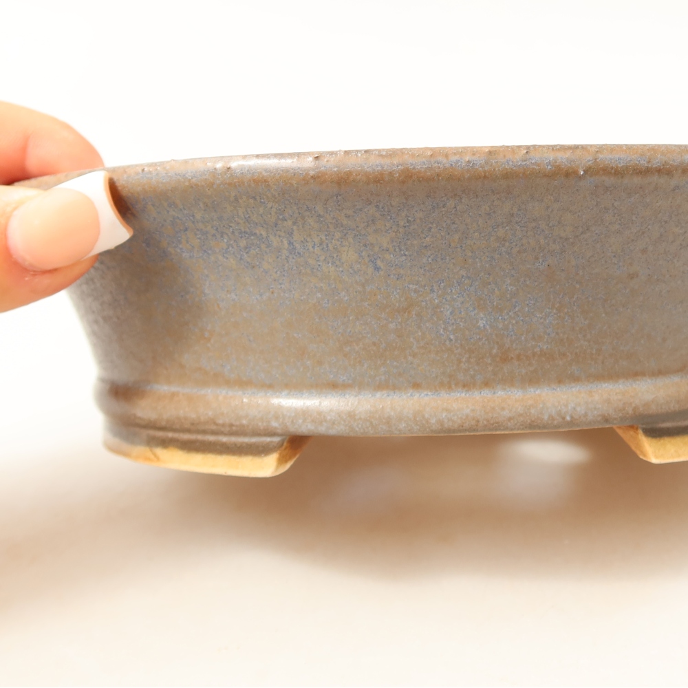 Keramická miska na bonsai 17,5 x 16,5 x 5 cm, farba modrá