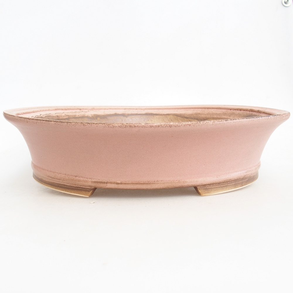 Keramická bonsajová miska 32,5 x 28 x 7,5 cm, ružová