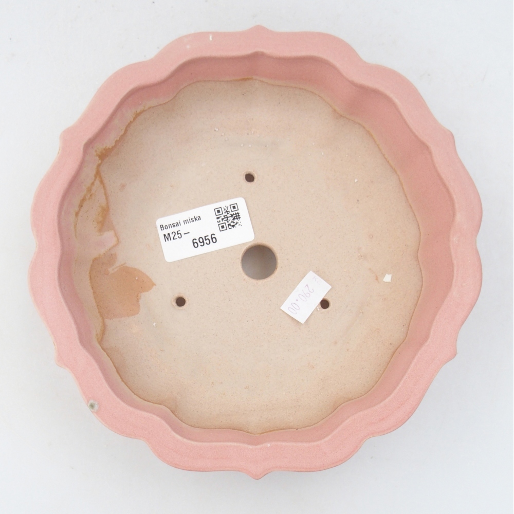 Keramická miska na bonsaje 19 x 19 x 5 cm, ružová