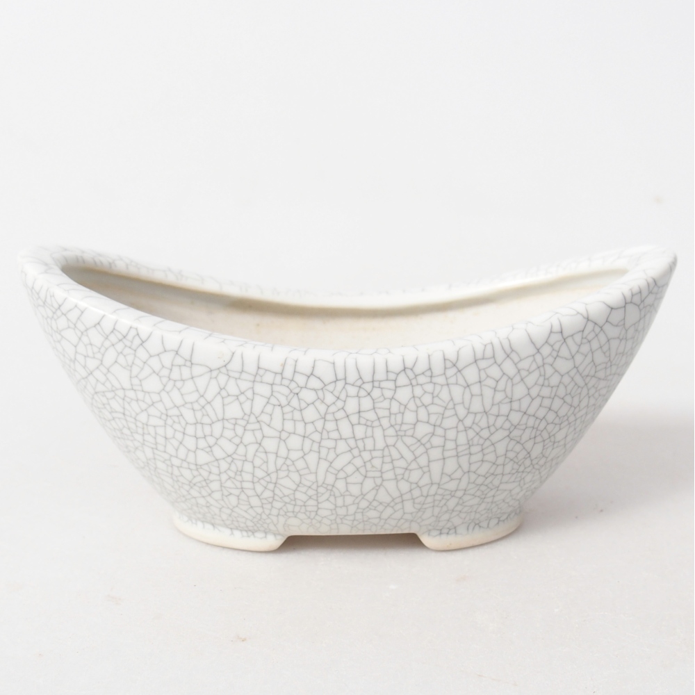 Keramická miska na bonsaje 12,5 x 6,5 x 5,5 cm, farba raku