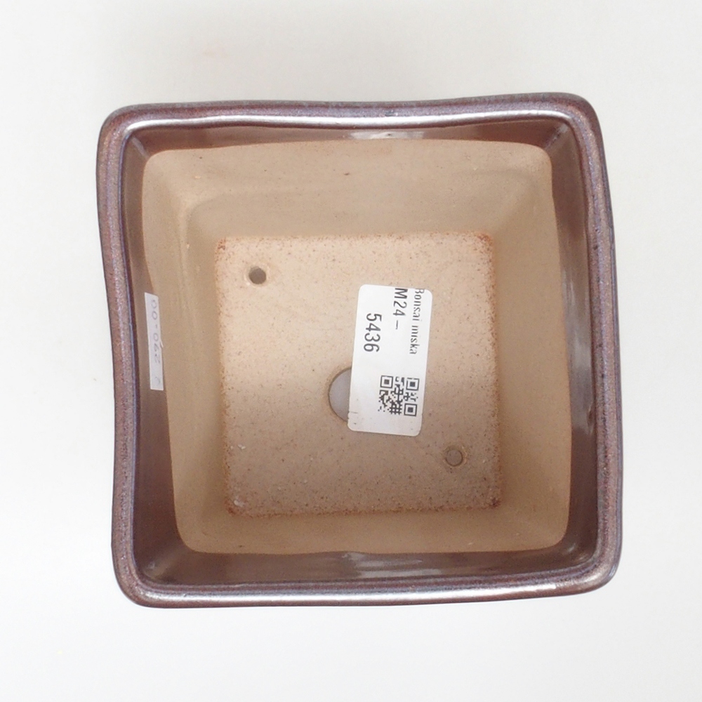 Keramická bonsai miska10,5 x 10,5 x 11,5 cm, farba hnedá