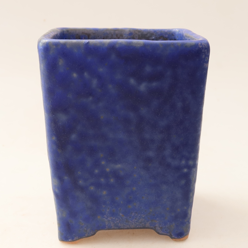 Keramická miska na bonsaje 9 x 9 x 11,5 cm, farba modrá