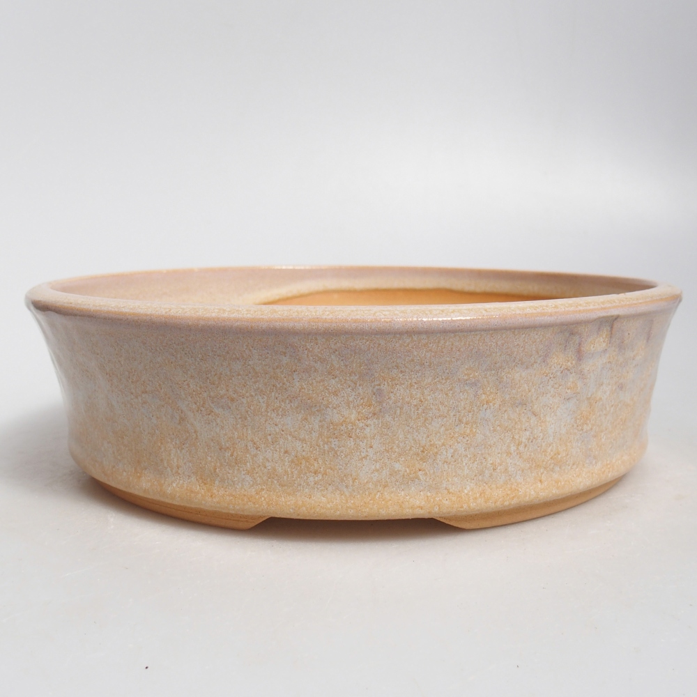 Keramická miska na bonsaje 21 x 21 x 6 cm, farba béžová
