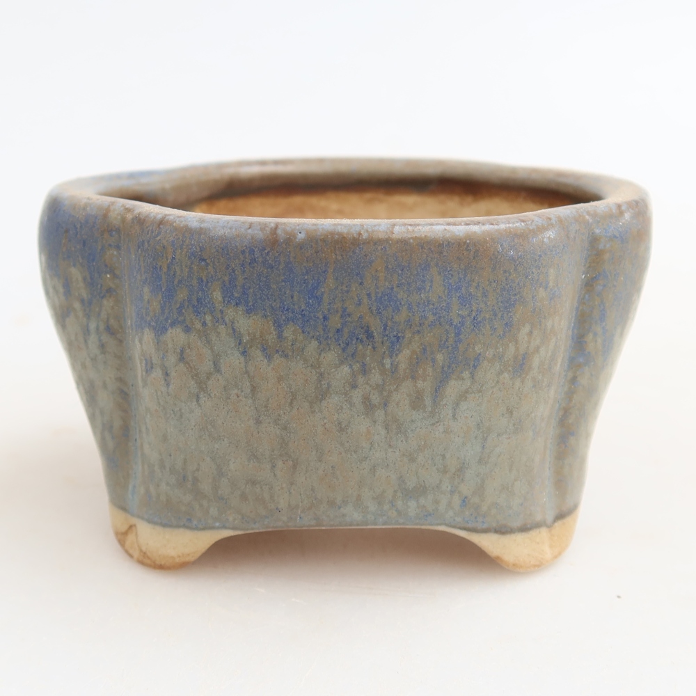 Keramická miska na bonsai 8 x 7 x 4 cm, farba modrá