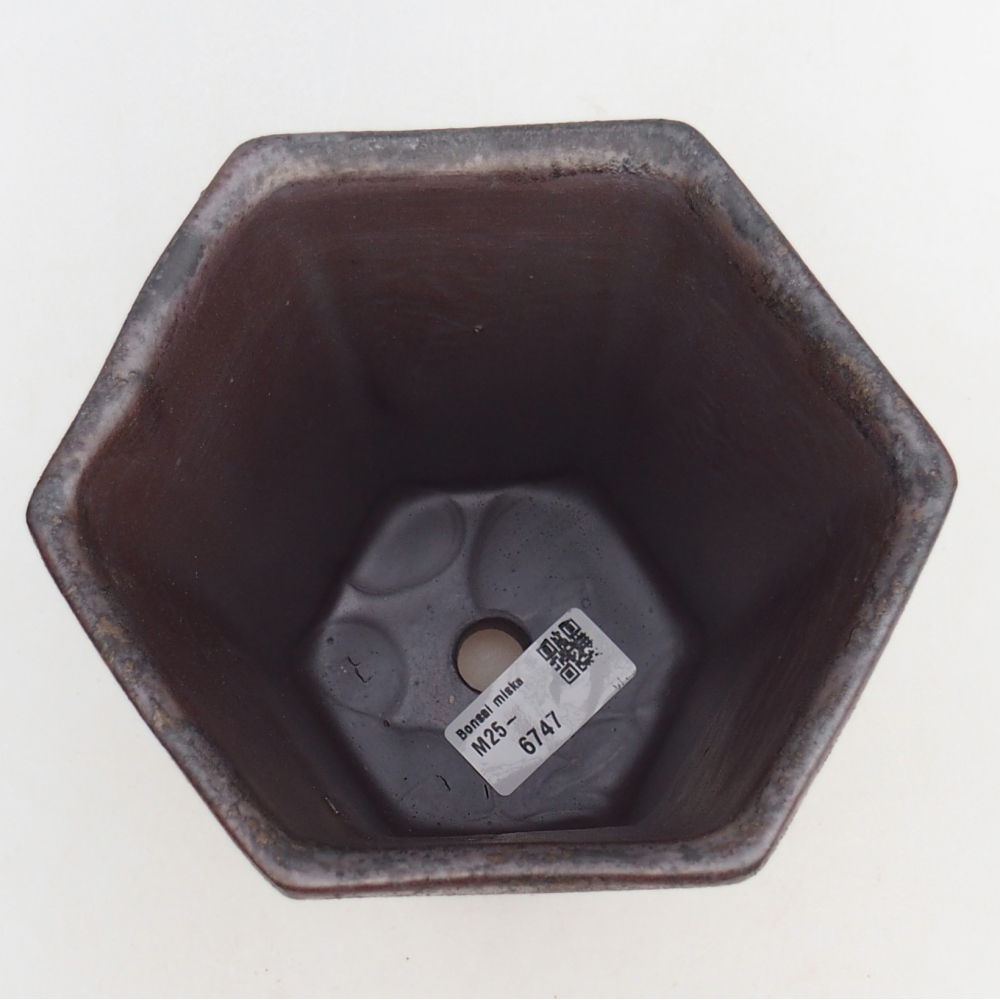 Keramická miska na bonsaje 12,5 x 11,5 x 16,5 cm, hnedá