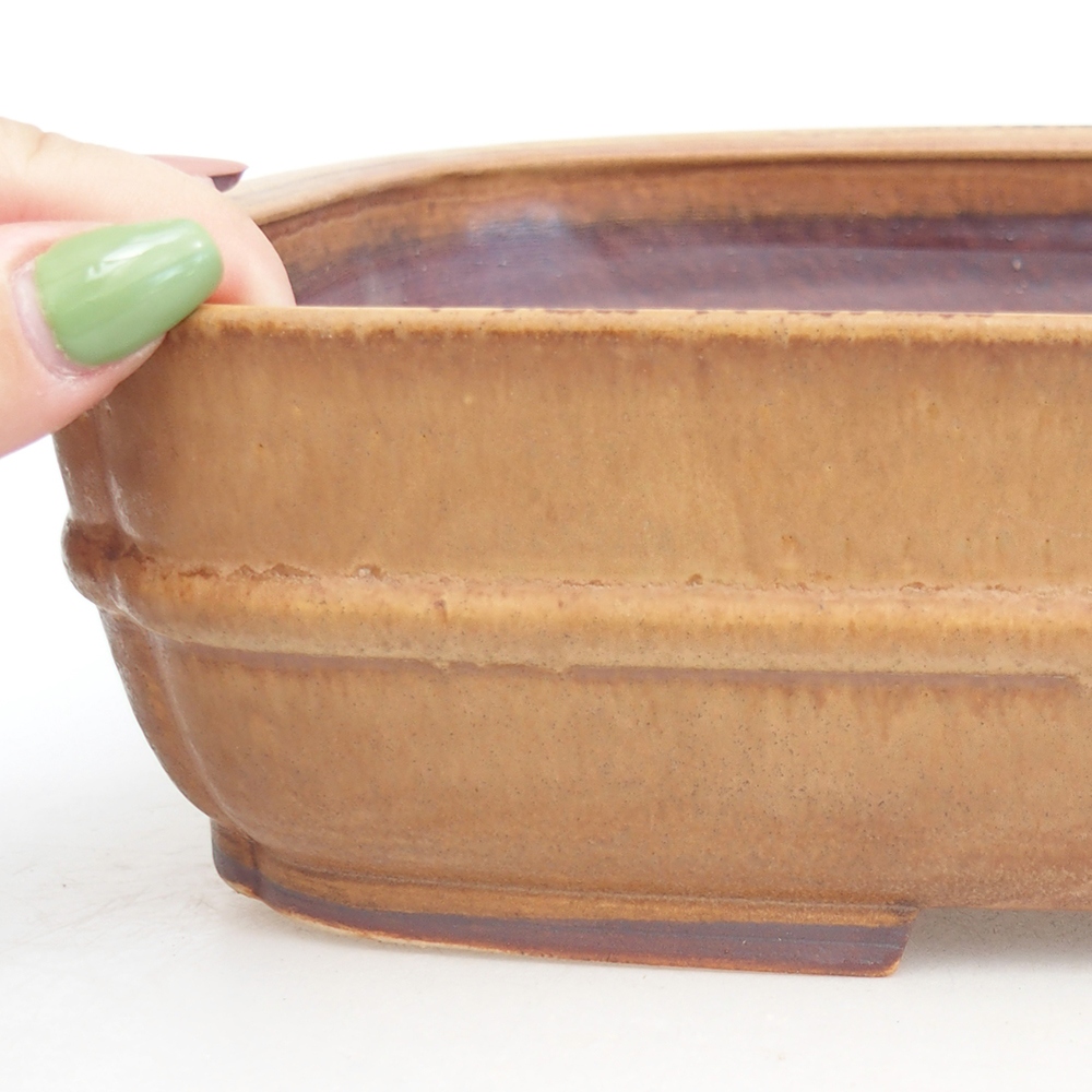 Keramická miska na bonsaje 29,5 x 24 x 7 cm, ružová