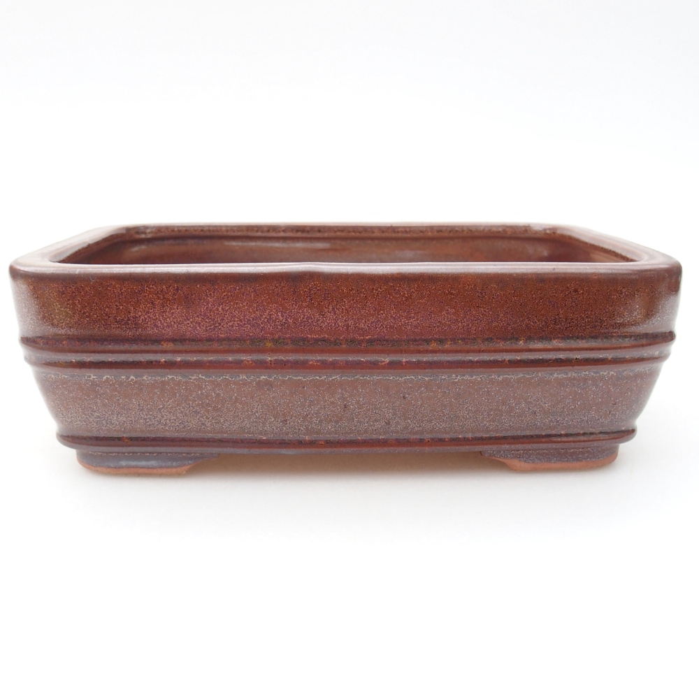 Keramická bonsai miska 16,5 x 12 x 5 cm, farba hnedá