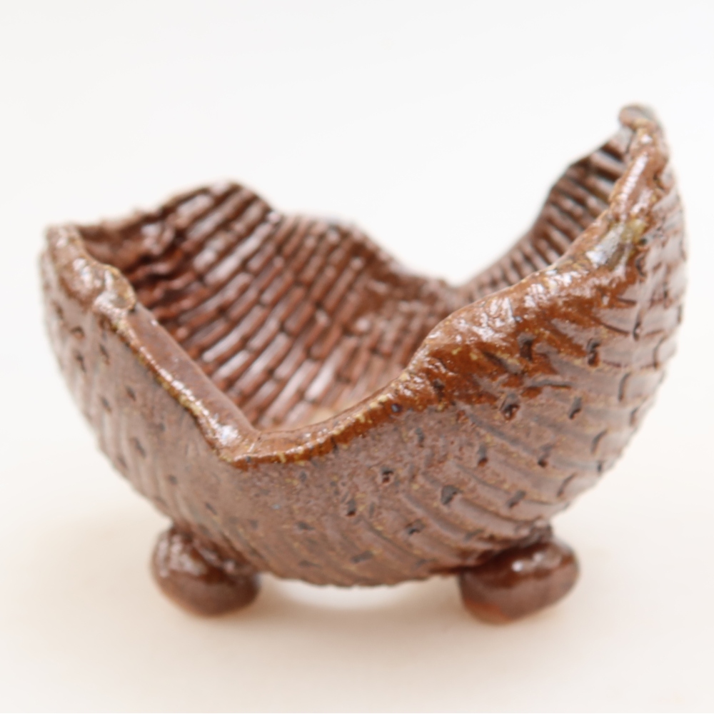 Keramická škrupina  9 x 8,5 x 7 cm, farba hnedá