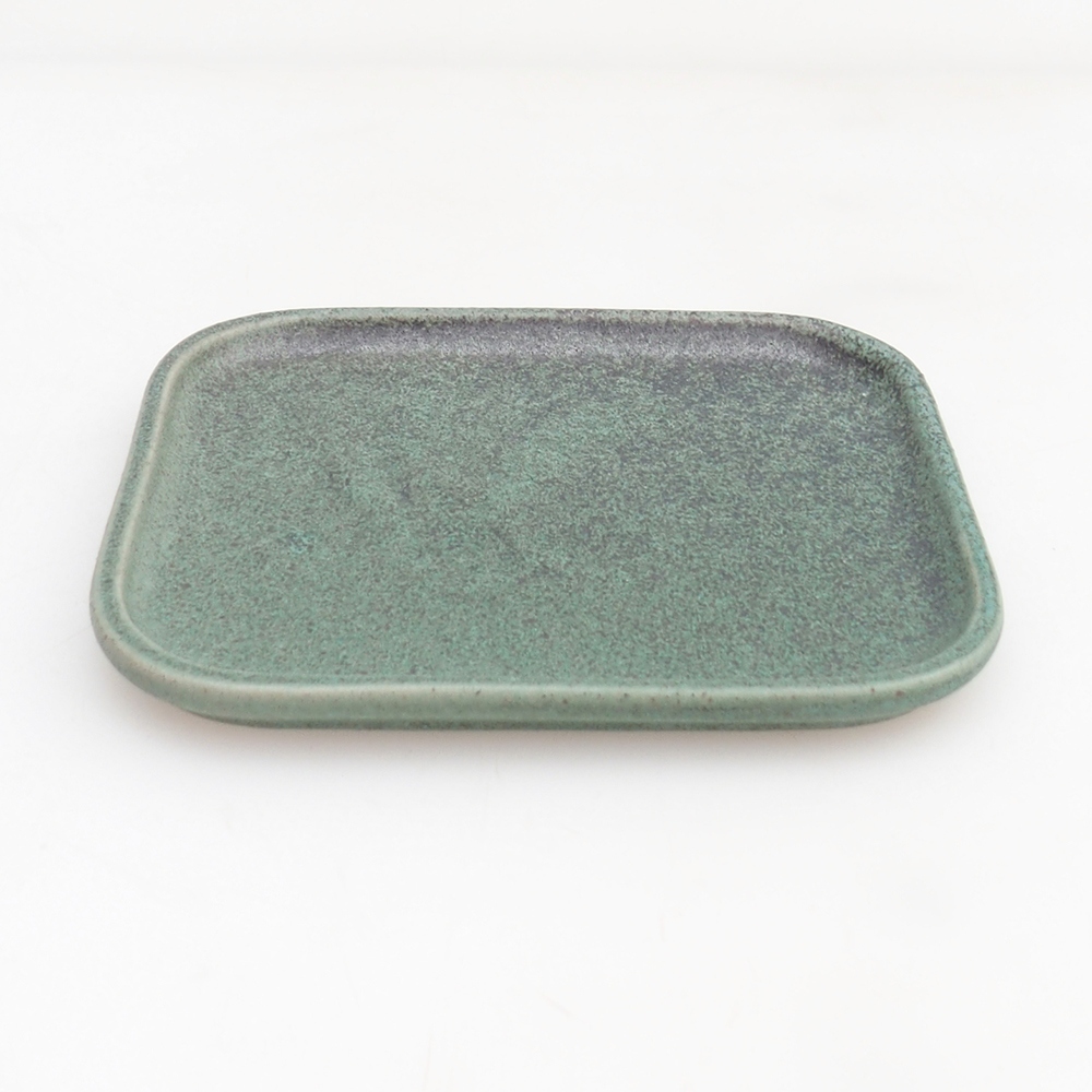 Keramický tanier H38 - 12,5 x 10,5 x 1 cm - zelený