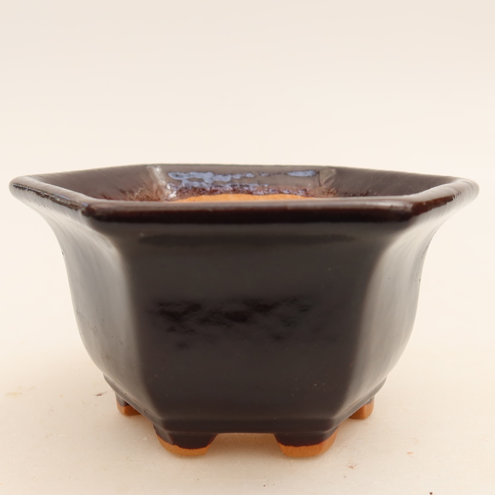 Keramická miska na bonsai 10,5 x 9,5 x 5,5 cm, farba čierna