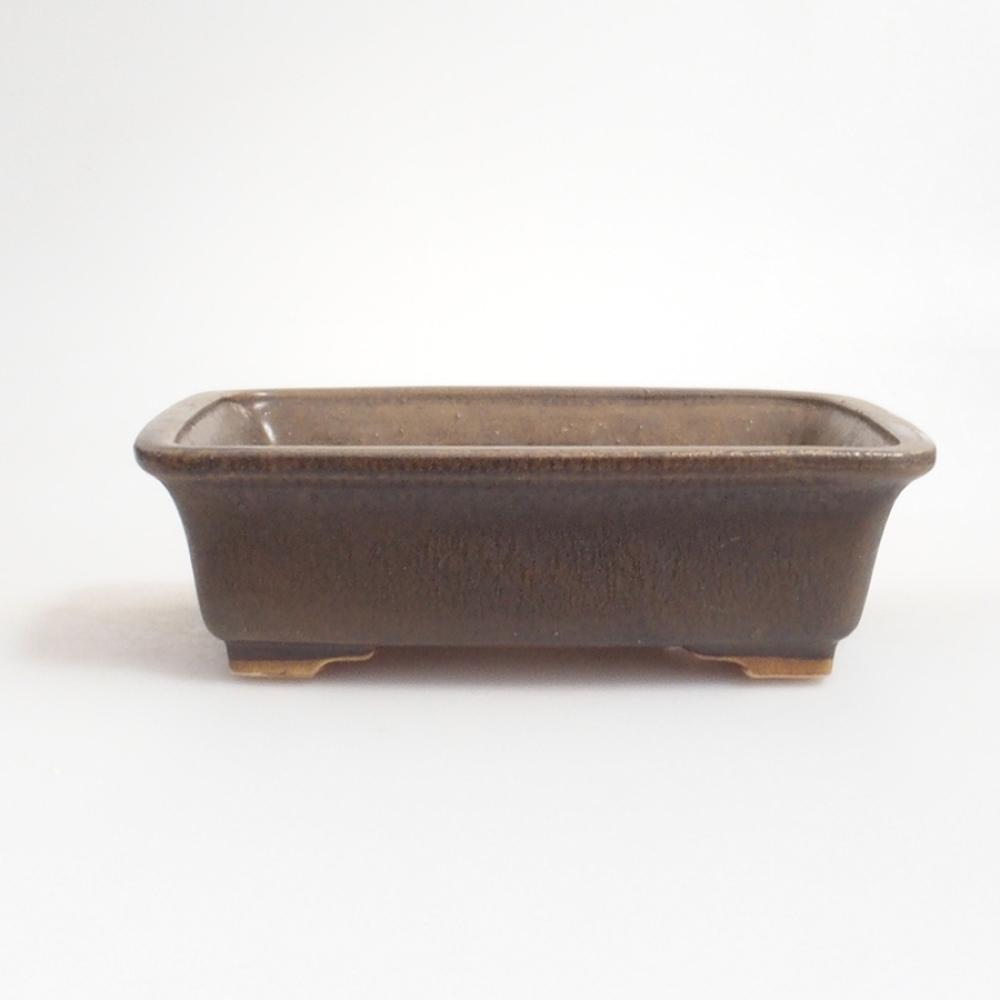 Keramická bonsai miska 17,5 x 14 x 5 cm, farba hnedá
