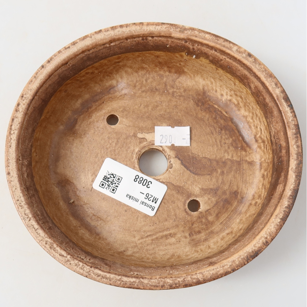 Keramická miska na bonsai 15,5 x 14,5 x 4 cm, ružová farba