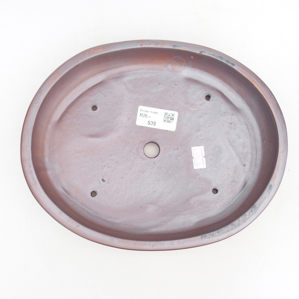 Keramická miska na bonsaje 24,5 x 20 x 4 cm, farba kovu
