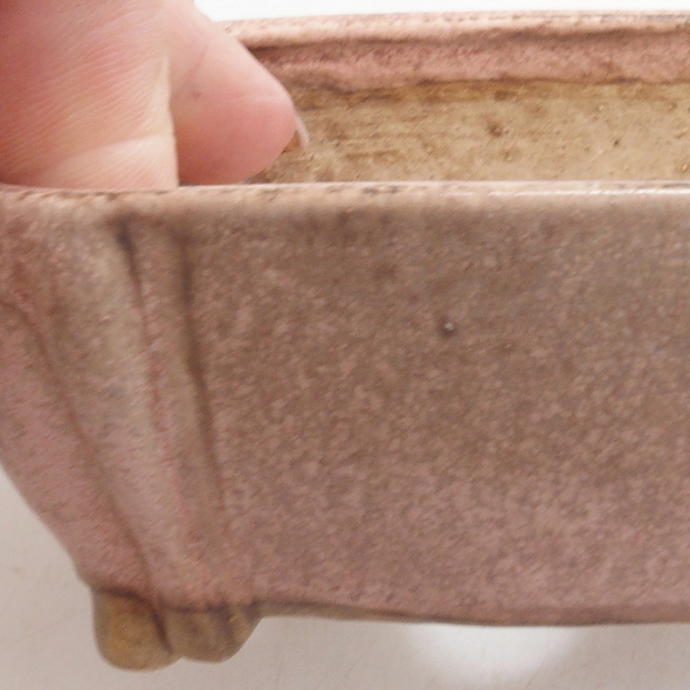 Keramická bonsai miska 10 x 8,5 x 4,5 cm, farba ružová