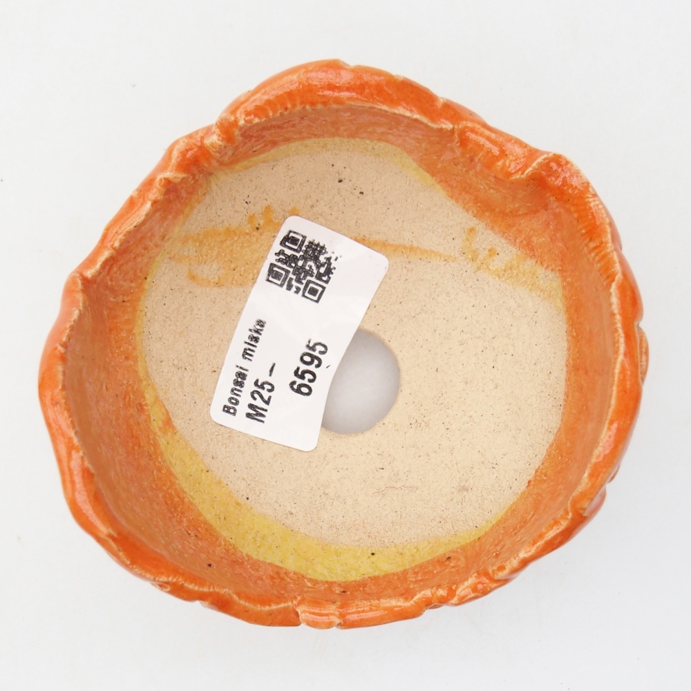 Keramická mušľa 8,5 x 8,5 x 6 cm, farba oranžová