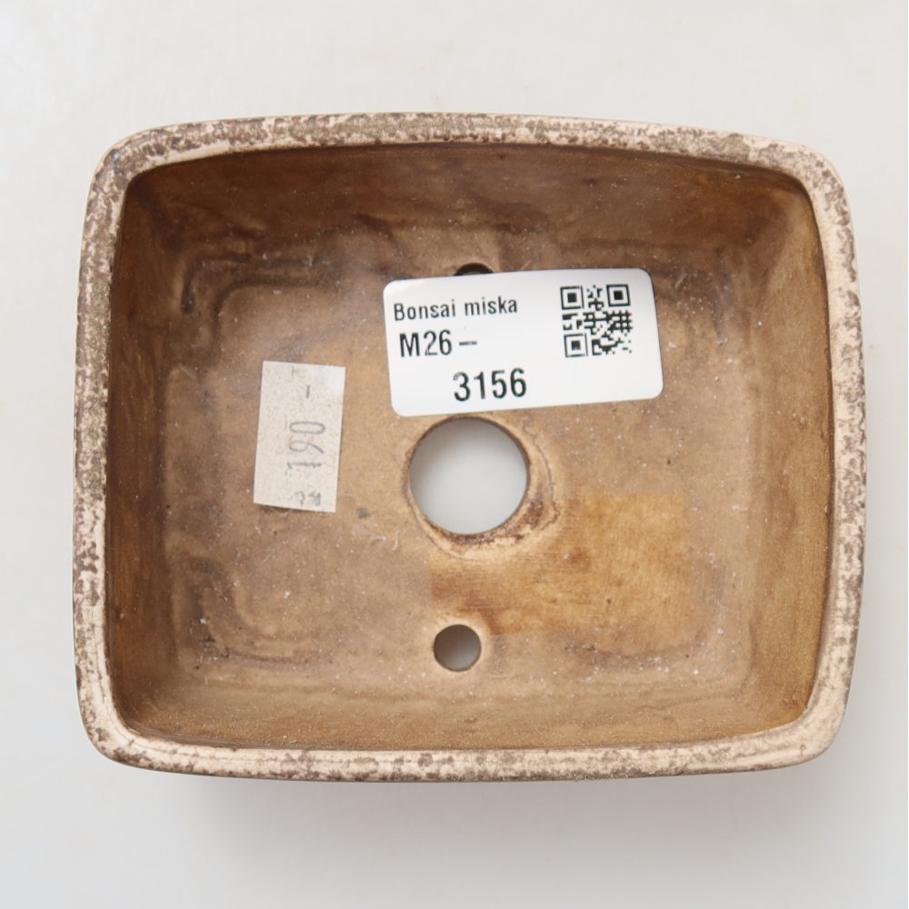Keramická miska na bonsaje 10 x 8 x 3,5 cm, farba ružová