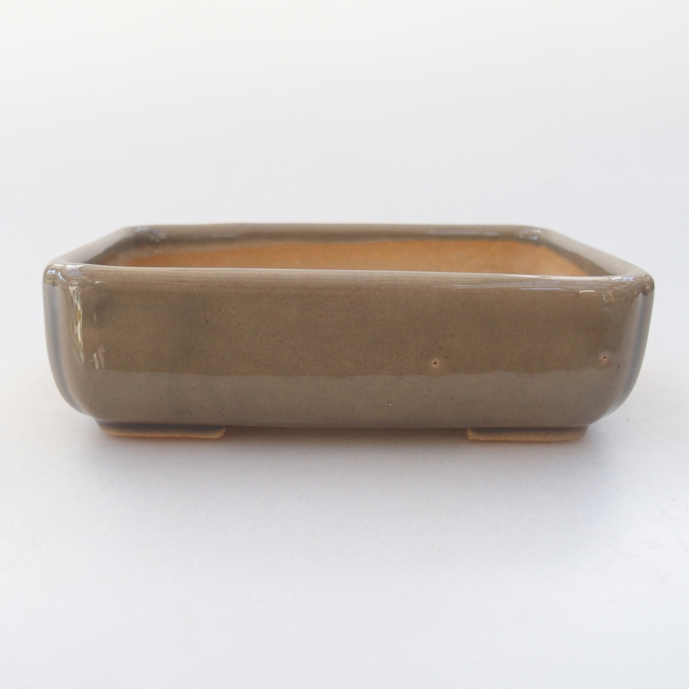 Keramická miska na bonsaje 11,5 x 9 x 3,5 cm, sivá