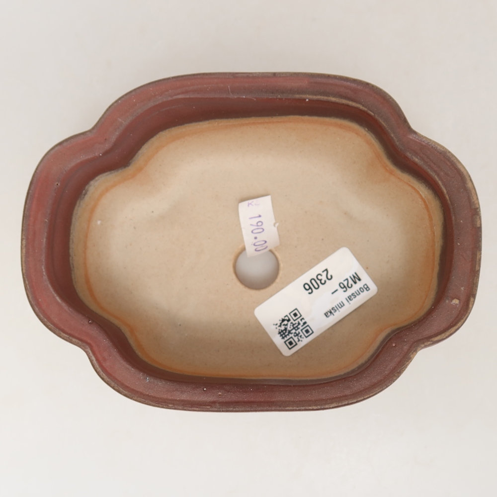 Keramická miska na bonsai 13,5 x 10,5 x 5 cm, farba fialová