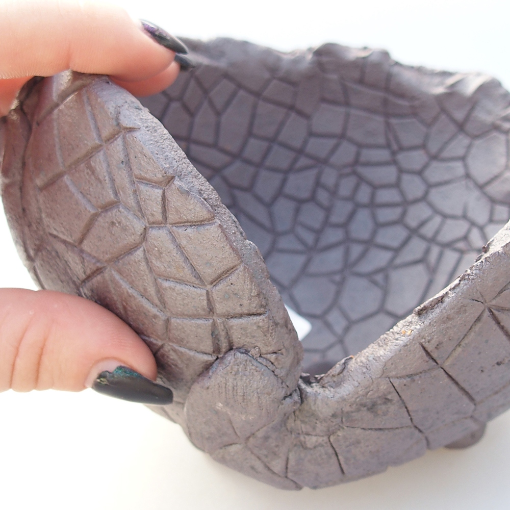 Keramická mušľa 15 x 14,5 x 10 cm , kovová farba