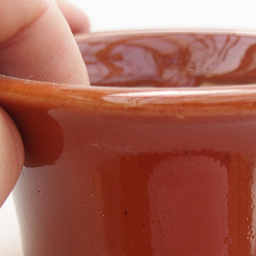 Keramická miska na bonsaje 9 x 9 x 5 cm, hnedá