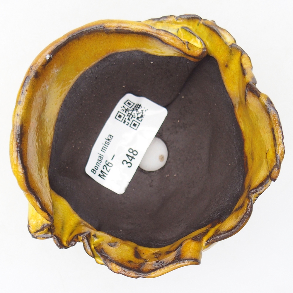 Keramická mušľa 9 x 8,5 x 6,5 cm , žltá