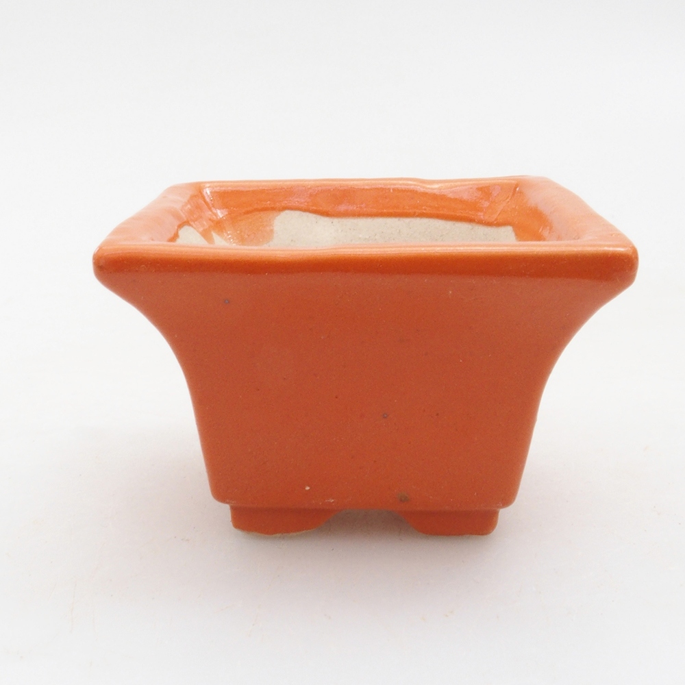 Mini bonsai miska 5 x 5 x 3,5 cm, farba oranžová