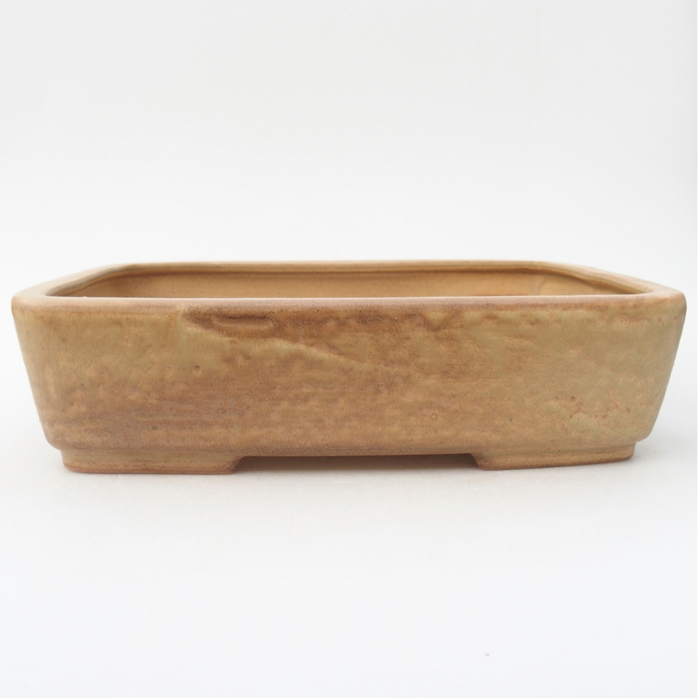Keramická bonsajová miska 26,5 x 20,5 x 6,5 cm, farba béžová