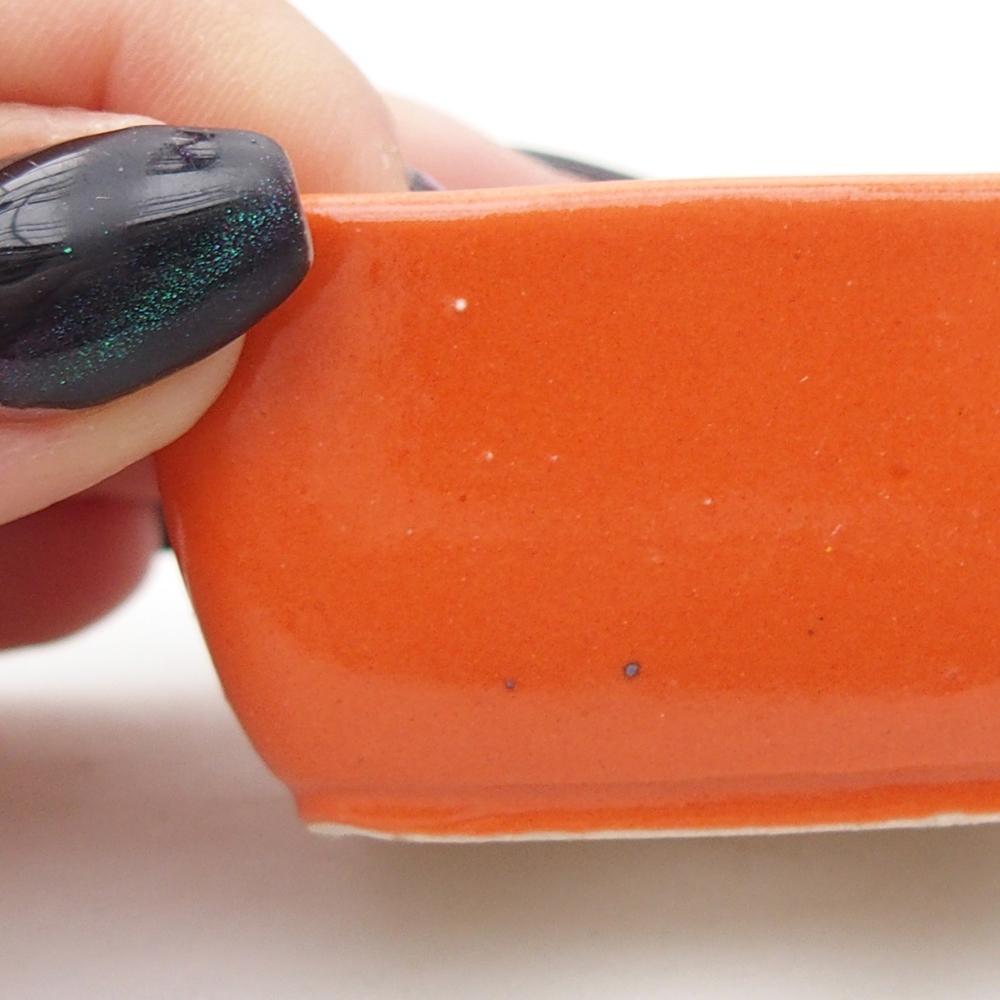 Mini bonsajová miska 6 x 4,5 x 3 cm, oranžová