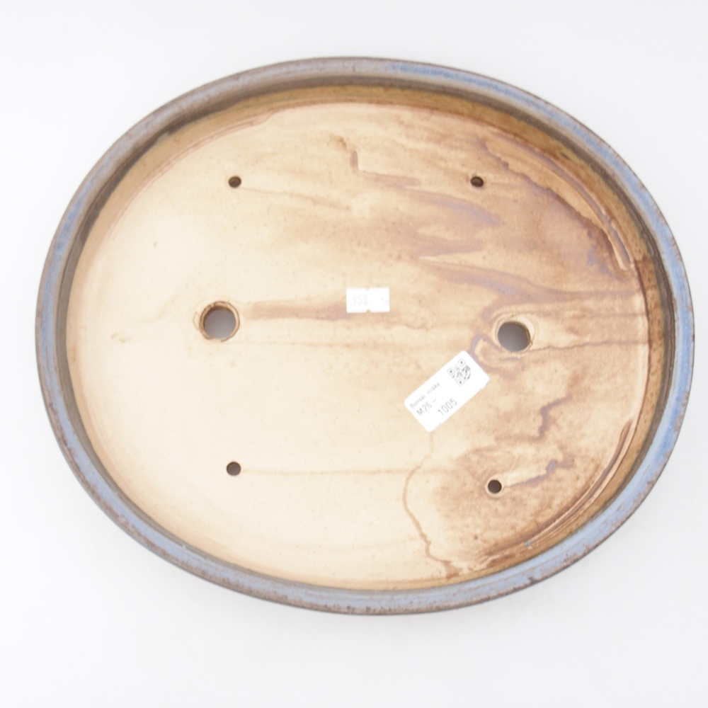 Keramická miska na bonsaje 30,5 x 27 x 4 cm, farba modrá