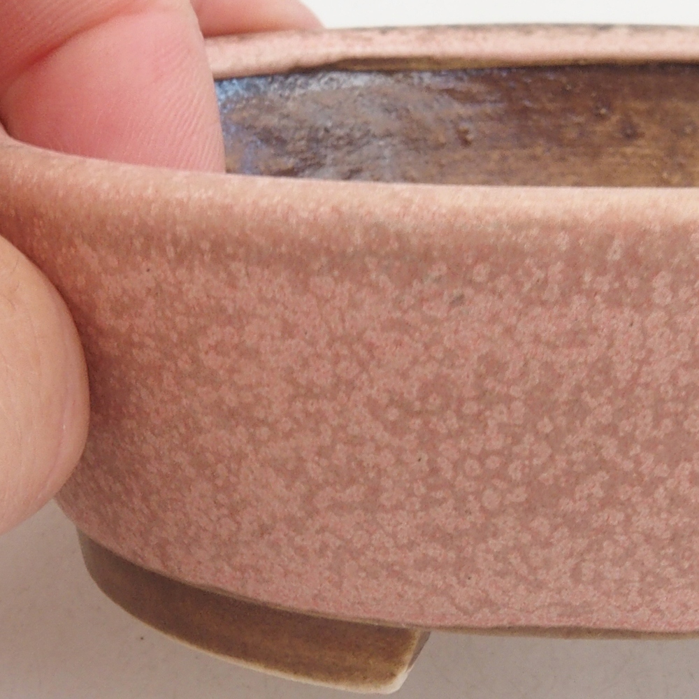 Keramická bonsai miska 9,5 x 8 x 3 cm, farba ružová