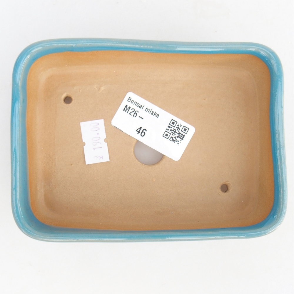 Keramická miska na bonsaje 12,5 x 9,5 x 3,5 cm, farba modrá