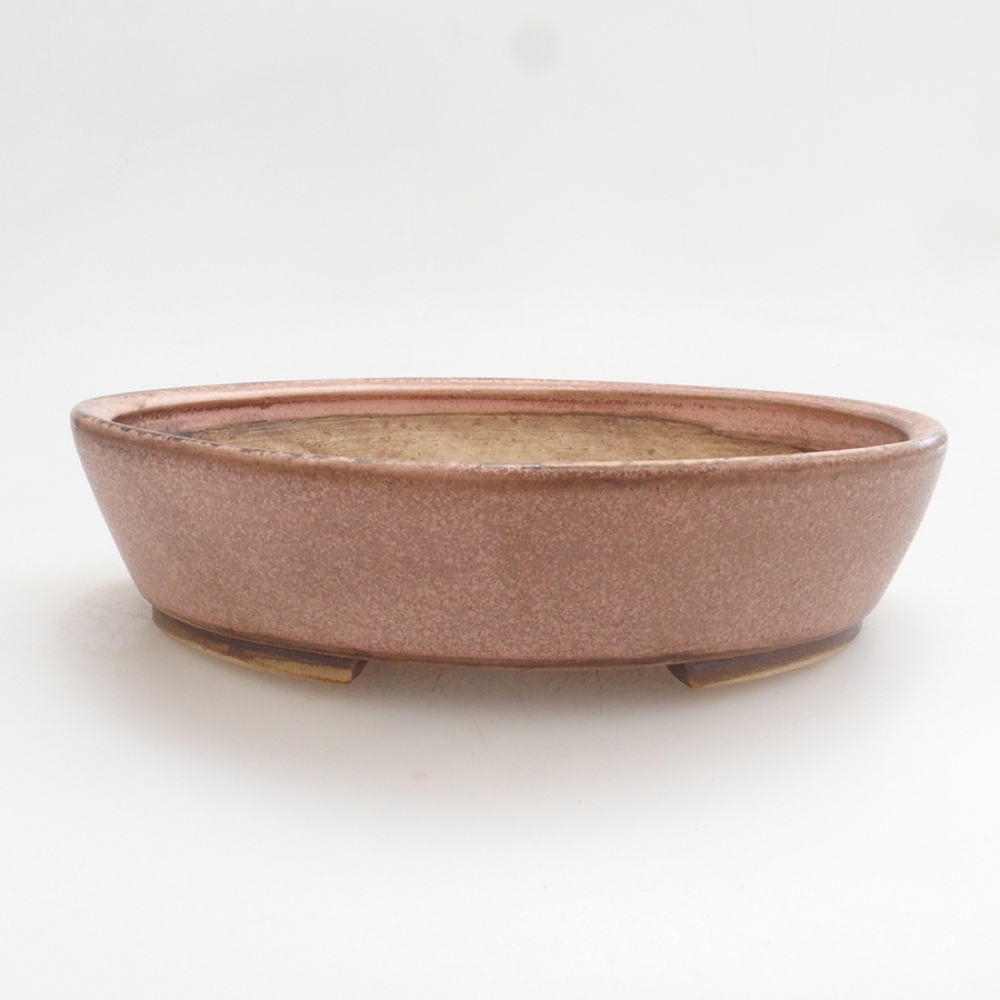Keramická bonsai miska 18 x 16 x 4 cm, farba ružová