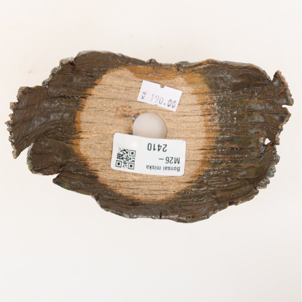 Keramická škrupina  11,5 x 8 x 8 cm, farba hnedozelená