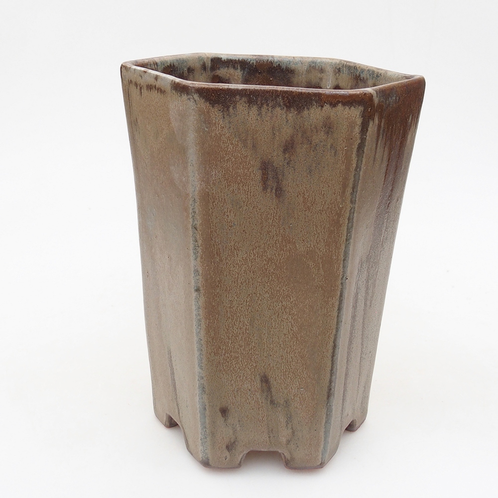 Keramická miska na bonsaje 13 x 11,5 x 17 cm, sivá