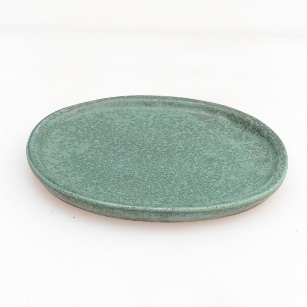 Keramický tanier H30 - 12,5 x 10,5 x 1 cm - zelený